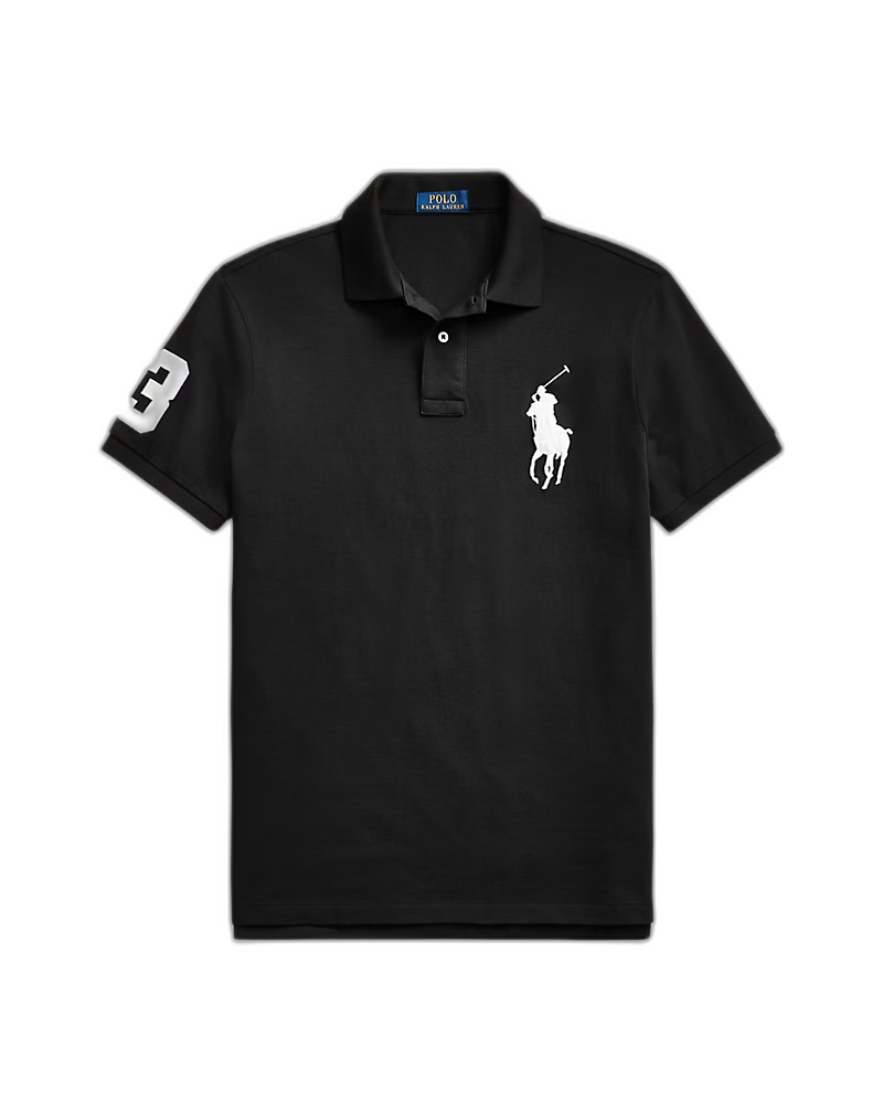 Polo Ralph Lauren Short-Sleeve Big Pony Mesh Polo Shirt 'Polo Black'
